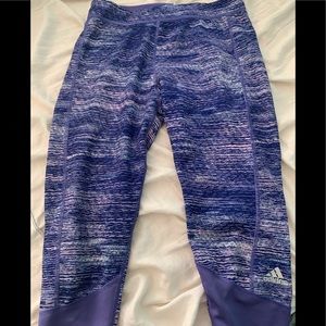 Adidas Cropped Purple Leggings